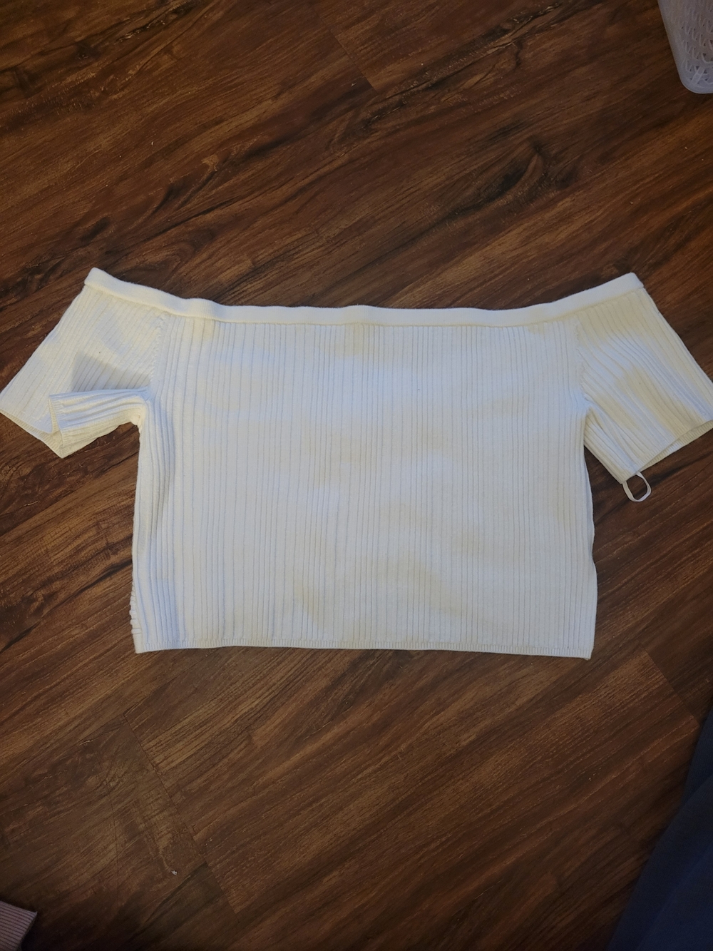 aerie Ribbed Off-Shoulder Top - Cream
